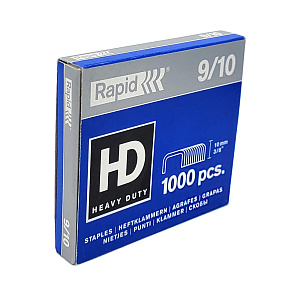 Скобы для степлера Rapid HD, 9/10, гальванизированные, 1000 штук