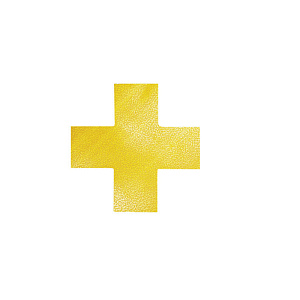 Знак самоклеящийся для напольной маркировки Durable Крест, 150 х 0.7 х 150 мм, 10 штук
