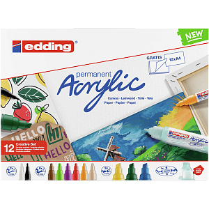 Набор маркеров акриловых edding, 2 шт 5300, 6 шт 5100, 3  шт 5000, 1 шт 5400
