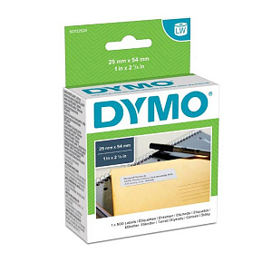 Этикетки адресные для принтеров Dymo Label Writer, белые, 54 мм x 25 мм, 500 штук