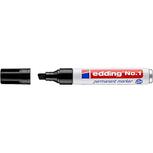 Маркер перманентный edding No.1, заправляемый, скошенный наконечник, 1-5 мм